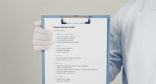 hospital cleaning checklist