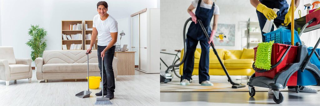 DIY apartment cleaning vs. professional services